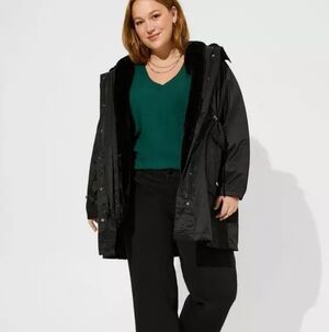 Torrid Size 1 Nylon 3 In 1 Parka Puffer Jacket